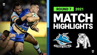 Sharks v Bulldogs Match Highlights  Round 7 2021  Telstra Premiership  NRL [upl. by Isia]