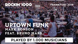 Uptown Funk  Mark Ronson feat Bruno Mars played by 1000 musicians  Rockin1000 [upl. by Bruno434]