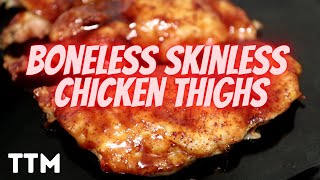 How to cook Boneless Skinless Chicken Thighs in the Air Fryer Oven [upl. by Champagne]