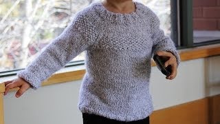 How to knit raglan sweater for a child  video tutorial with detailed instructions [upl. by Anadroj31]