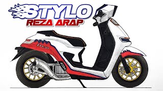 GG Gaming Menggambar motor Honda Stylo Reza arap [upl. by Kristo]