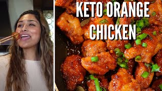 DELICIOUS KETO ORANGE CHICKEN Easy Low Carb Recipe ONLY 4 gram of Carbohydrates per serving [upl. by Jung]