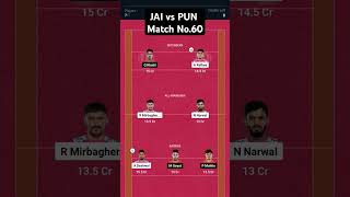 JAI vs PUN Dream11 TeamJAI vs PUN Dream11 Predictionkabaddi kannadanews kabaddilive pkl pkl11 [upl. by Yleik]