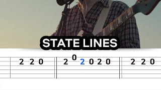 Novo Amor  State Lines Easy Guitar Tabs Tutorial [upl. by Myra446]