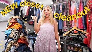 declutter my NEW dream closet with me ✨ massive closet purge [upl. by Nanaj]