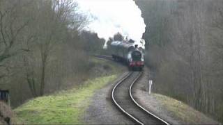 Bluebell Railway  No 65 at Lindfield Wood Northbound  07022009 [upl. by Beichner]