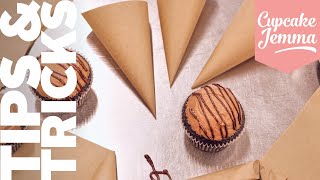 Make your own Piping Bag Quick amp Easy DIY Piping Bag Tip amp Tutorial  Cupcake Jemma [upl. by Adanar]