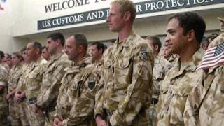 Pease Greeters  RAF  British Troops  Wattisham Air Field  uploaded 120711 [upl. by Gherardi]