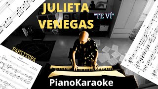 Julieta Venegas  Te ví Partitura  Pianokaraoke [upl. by Bolen132]