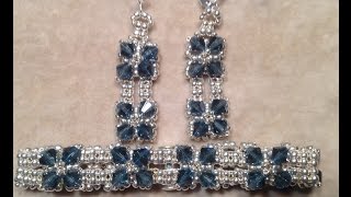 Classic Crystal Earrings and Bracelet Tutorial [upl. by Gustavo98]