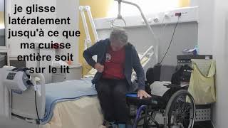 Paraplégie transfert du fauteuil au lit [upl. by Sorips]