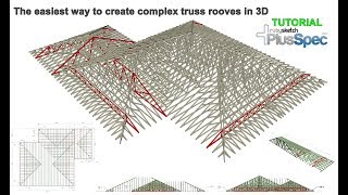 The easiest way to create complex truss rooves Tutorial [upl. by Sheffy573]