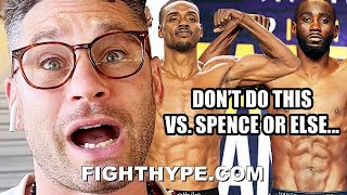 CHRIS ALGIERI WARNS CRAWFORD ON MISTAKE VS SPENCE GIVES ADVICE ON WHAT NOT TO DO DAY BEFORE CLASH [upl. by Mohammad]