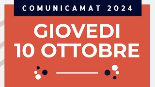 ComUNICAMat  Seconda Giornata  Giovedi 10 ottobre [upl. by Peskoff]