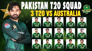 Pakistan Announced T20 Squad for Tour of Australia  Pakistan T20 Squad for Australia [upl. by Yehudi]