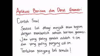 Pembahasan Contoh Soal Cerita Barisan dan Deret Geometri [upl. by Roath]