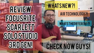 Focusrite Scarlett Solo Studio 3rd Gen Review Setup AIR Tech Indonesia [upl. by Sirovart]