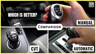 Comparing Manual Transmission with Automatic amp CVT In Detail [upl. by Corabel]