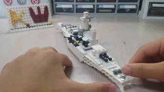 Awesome Yamato battleship LEGOKnight white [upl. by Hamal780]