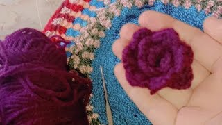 How To crochet pattern flower TutorialA simple flower Step by step crochet flower Tutorial [upl. by Fellner]