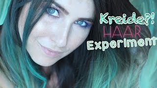 Türkise Haare Krasse Typveränderung I Experiment Haarkreide [upl. by Alah]