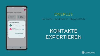 Kontakte exportieren  OnePlus Android 12  OxygenOS 12 [upl. by Wilt]