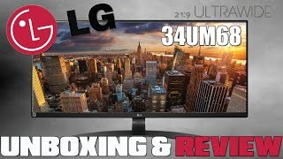 LG 34UM68 34quot 219 Ultrawide Monitor Unboxing amp Review [upl. by Einahpet327]