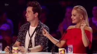 AMAZING Reggie n Bollie quot Cheerleaderquot song cover  The Six Chair Challenge  The X Factor UK 2015 [upl. by Schoenfelder]