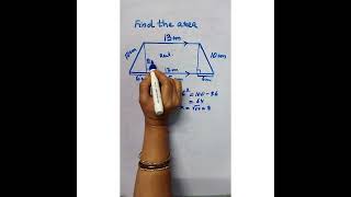 Area of isosceles trapezium  LIT Maths [upl. by Teplica]