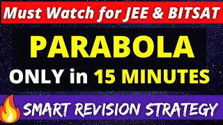 Parabola  All Formulas amp Concepts Revision in 15 mins 🔥🔥  By Harshal Sir  BITS Pilani  JEE 2022 [upl. by Aihcela]