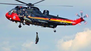 Sea King helicopter resuce at 🇧🇪 BAFD Belgian Airforce Days 2018 [upl. by Dione]