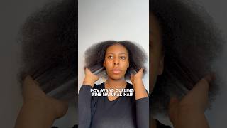 Fine Natural Hair Is Still Beautiful ❤️ finehair shortnaturalhairstyles wandcurls natural love [upl. by Elokcin319]