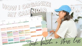 🗓How I Organize My Calendar  Task Batching Productivity Stressing Less [upl. by Hanser]