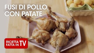 FUSI DI POLLO AL FORNO CON PALLINE DI PATATE di Benedetta Rossi  Ricetta TV Fatto in Casa per Voi [upl. by Innoj]