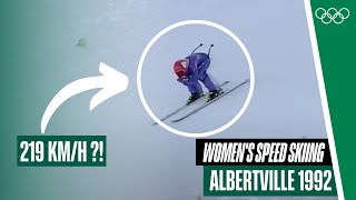 SPEED Demons ⛷💨  Womens Speed Skiing at Albertville 1992 [upl. by Clova695]