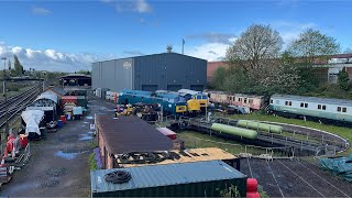 Severn Valley Railway  Live Rail Cam  Kidderminster Diesel Depot [upl. by Ymar]