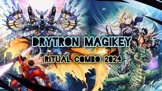 EDOPro MAGIKEY COMBO DECK IN 2024 FEATURING THE NEW DRYTRON MONSTER  OCG Decklist [upl. by Charlena]