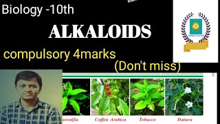 Class10BIOLOGYALKALOIDSBY MSRMASTERSVISIONApampTS [upl. by Chessy]