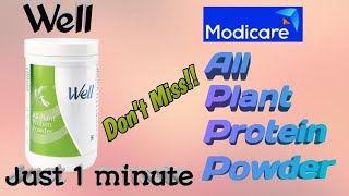 So easy  Modicare Well All Plant Protein Powder Demo in Less than 1 Minute💯 [upl. by Dikmen]