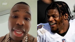 Bandman Kevo Gets a BBL amp Height Surgery Making Him 68quot HD Lamar Jackson Reacts [upl. by Ahlgren]