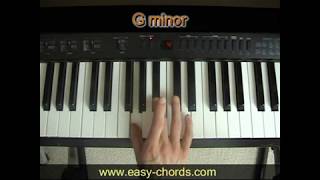 Gm Chord Piano  how to play G minor chord on the piano [upl. by Sarajane]