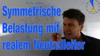 Symmetrische Belastung mit realem Neutralleiter  Mehrphasensystem [upl. by Eirot]