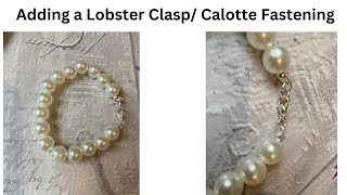 How to fasten your Jewellery How to add a Lobster Clasp Calotte Fastenings Jewellery Tutorial [upl. by Sydney]