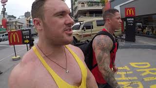 Bodybuilder in Thailand  Angeles City Walk with Dr Tony Huge amp Josh [upl. by Hock]