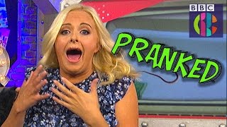 CBBC presenter PRANKED live on TV  CBBC [upl. by Ennaharas]