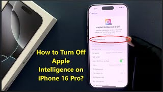 How to Turn Off Apple Intelligence on iPhone 16 Pro [upl. by Eeryk783]