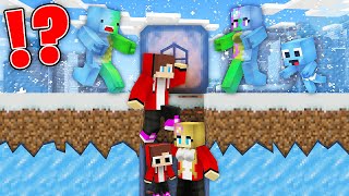 COLD WINTER APOCALYPSE vs JJ and Mikey Family Doomsday Bunker in Minecraft  Maizen [upl. by Atinihs]