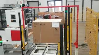 Linea reggiatura bancali TP703 VLMStrapping line for pallets TP703 VLM [upl. by Angelia]