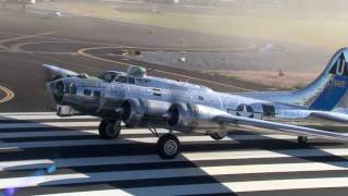 B17 and B25 Bombers over Arizona Landscape [upl. by Eical]