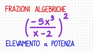 FRAZIONI ALGEBRICHE  elevamento a potenza  FA35 [upl. by Mulford]